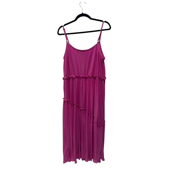 NINA LEONARD Women Pink Midi Dress MEDIUM - Picture 3 of 4